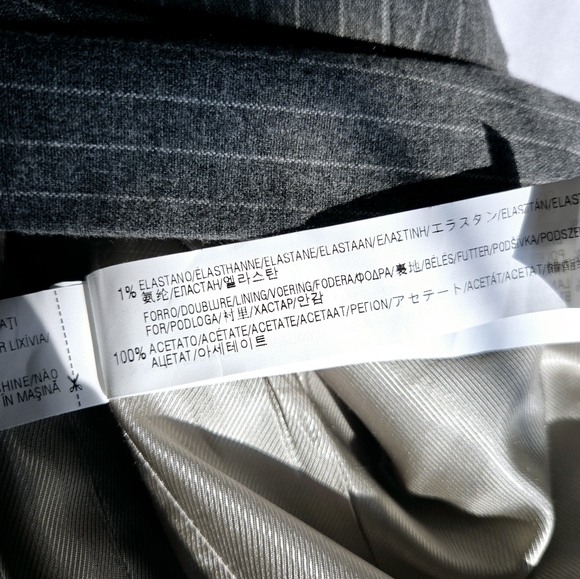 Zara S sleeveless blazer vest, grey with white stripes - Picture 7 of 10